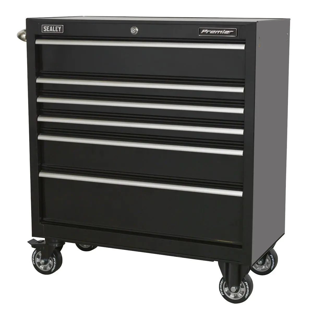 Sealey Premier Rollcab 6 Drawer 930mm Heavy-Duty Black 