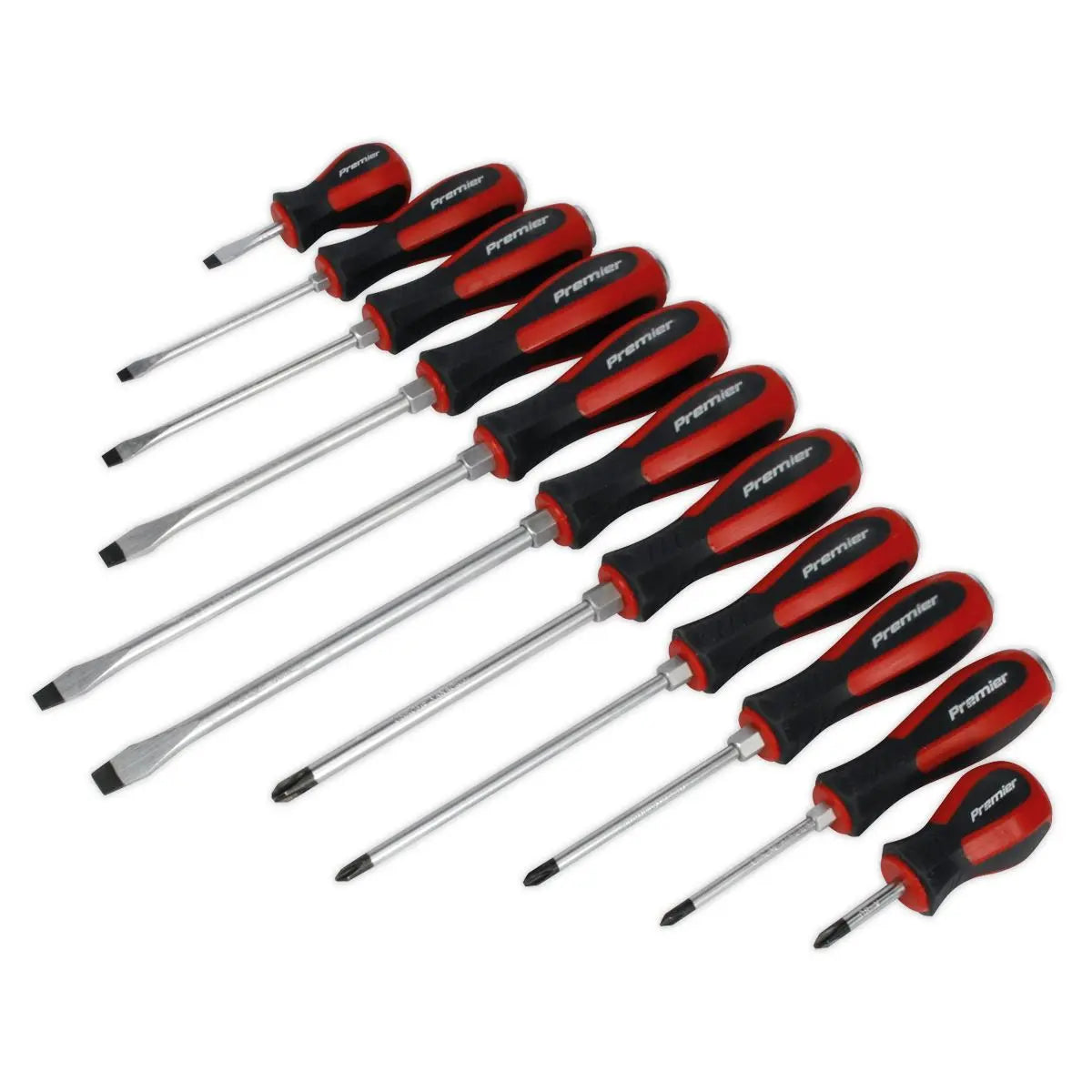Sealey Premier Screwdriver Set 11pc Hammer-Thru 