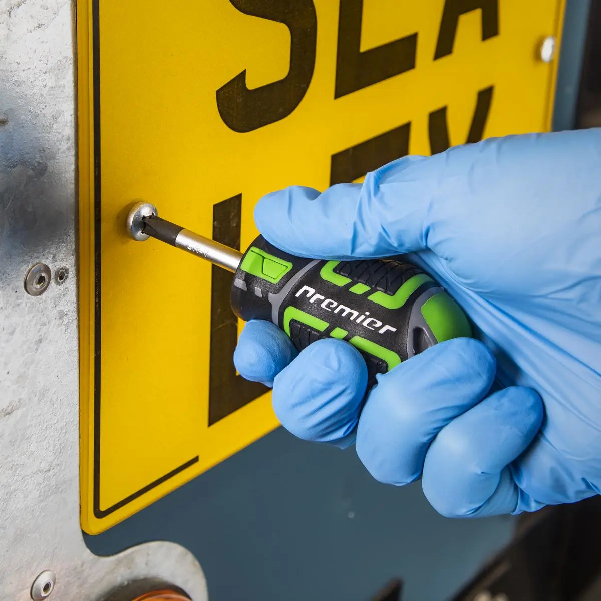Sealey Premier Screwdriver Set 3pc GripMAX® Stubby - Hi Vis 