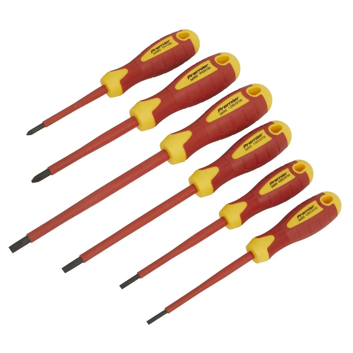 Sealey Premier Screwdriver Set 6pc VDE Approved  White Rose Tools