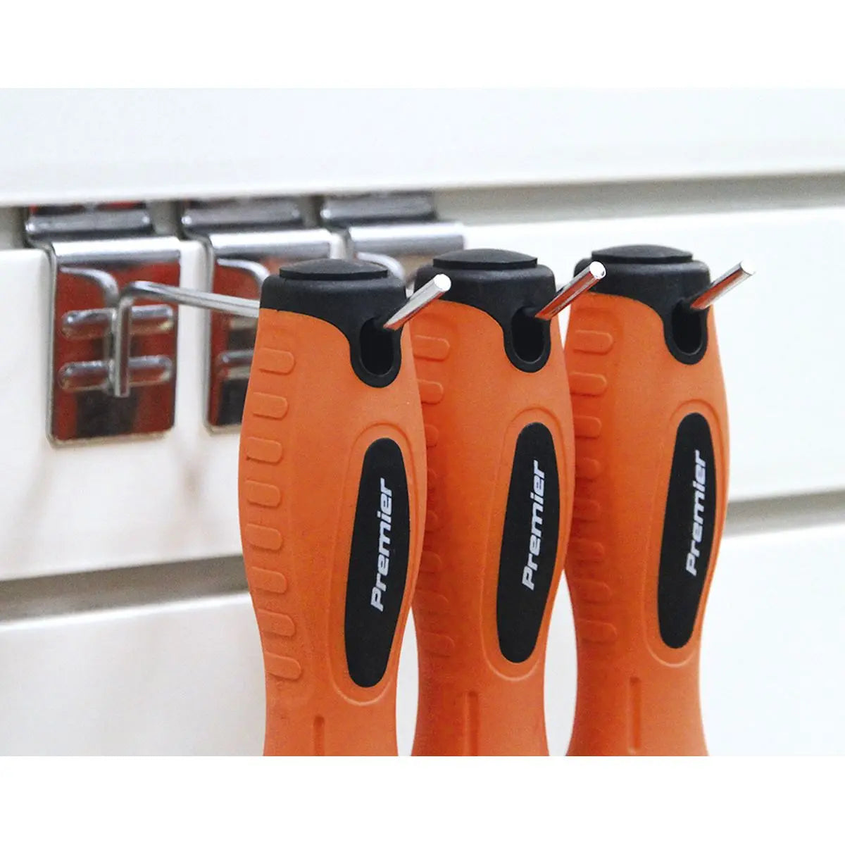 Sealey Premier Screwdriver Set 8pc Hi-Vis Orange 