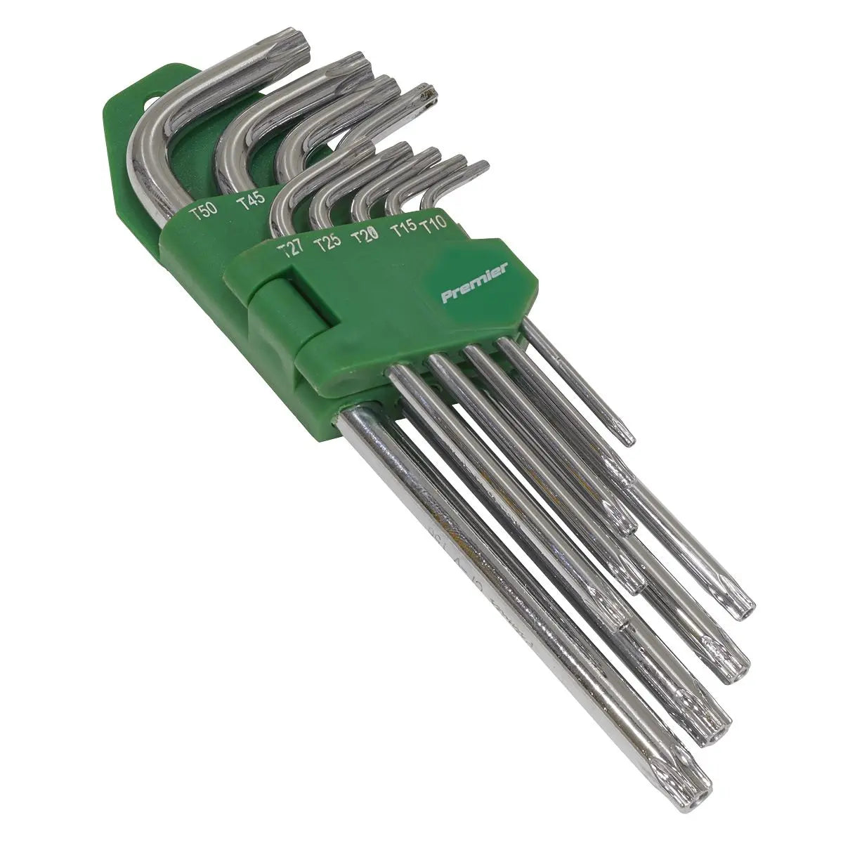 Sealey Premier Security TRX-Star* Key Set 9pc Long Fully Polished  White Rose Tools