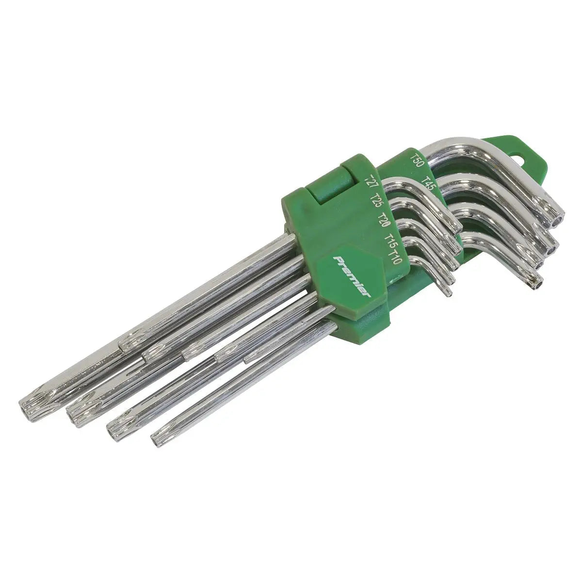 Sealey Premier Security TRX-Star* Key Set 9pc Long Fully Polished  White Rose Tools