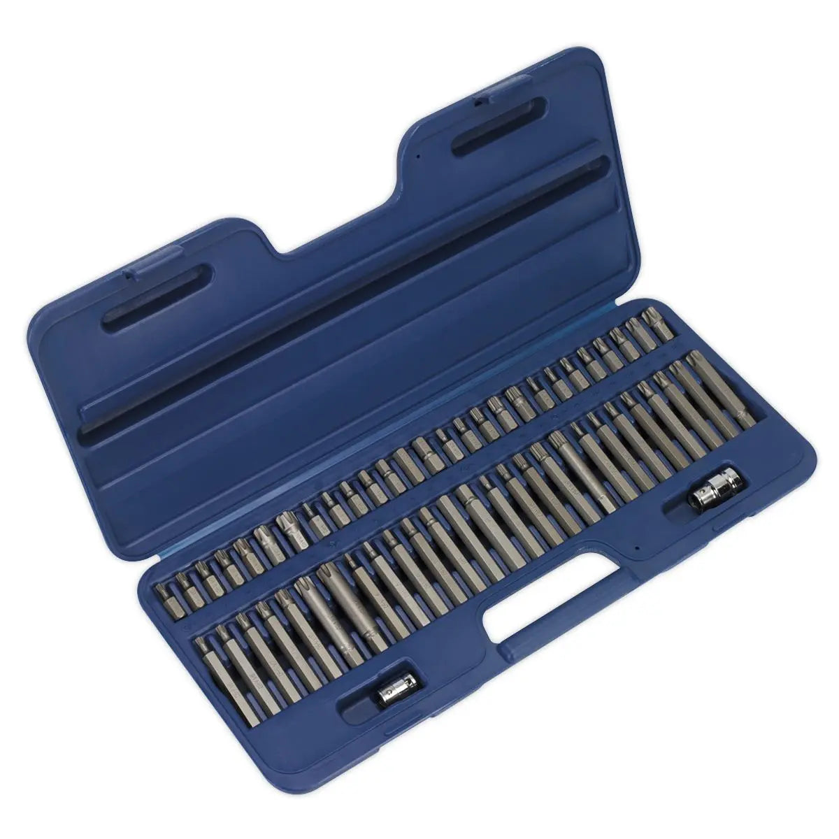 Sealey Premier Security Trx-Star Hex Ribe Spline Bit Set 56 Piece 3/8" 1/2" Drive Socket 