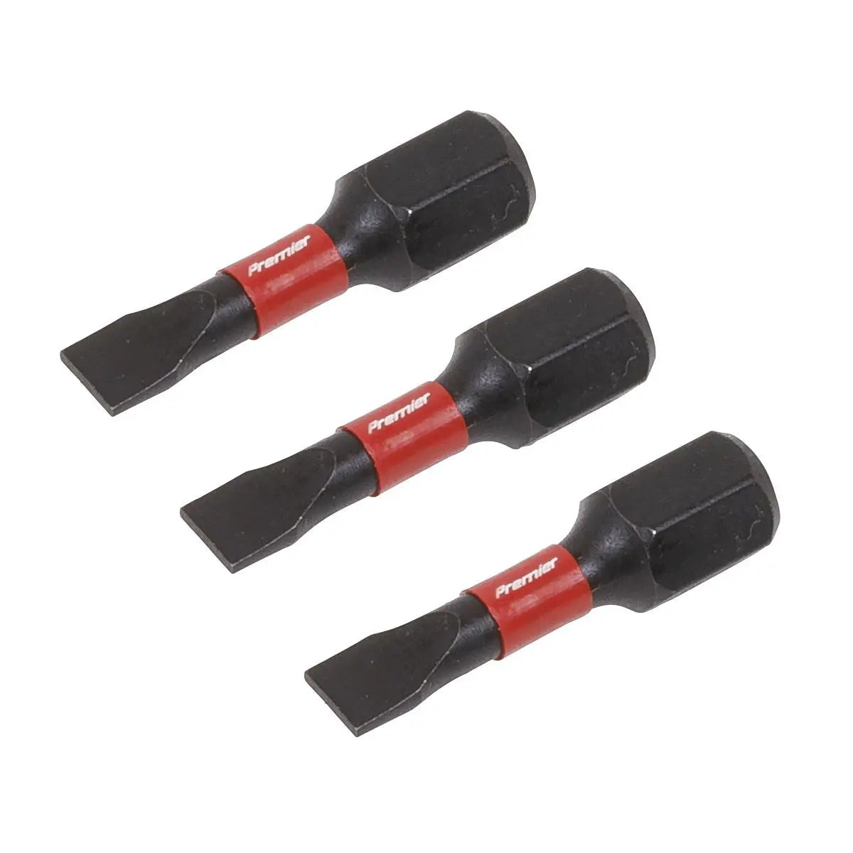 Sealey Premier Slotted 4.5mm Impact Power Tool Bits 25mm - 3pc 
