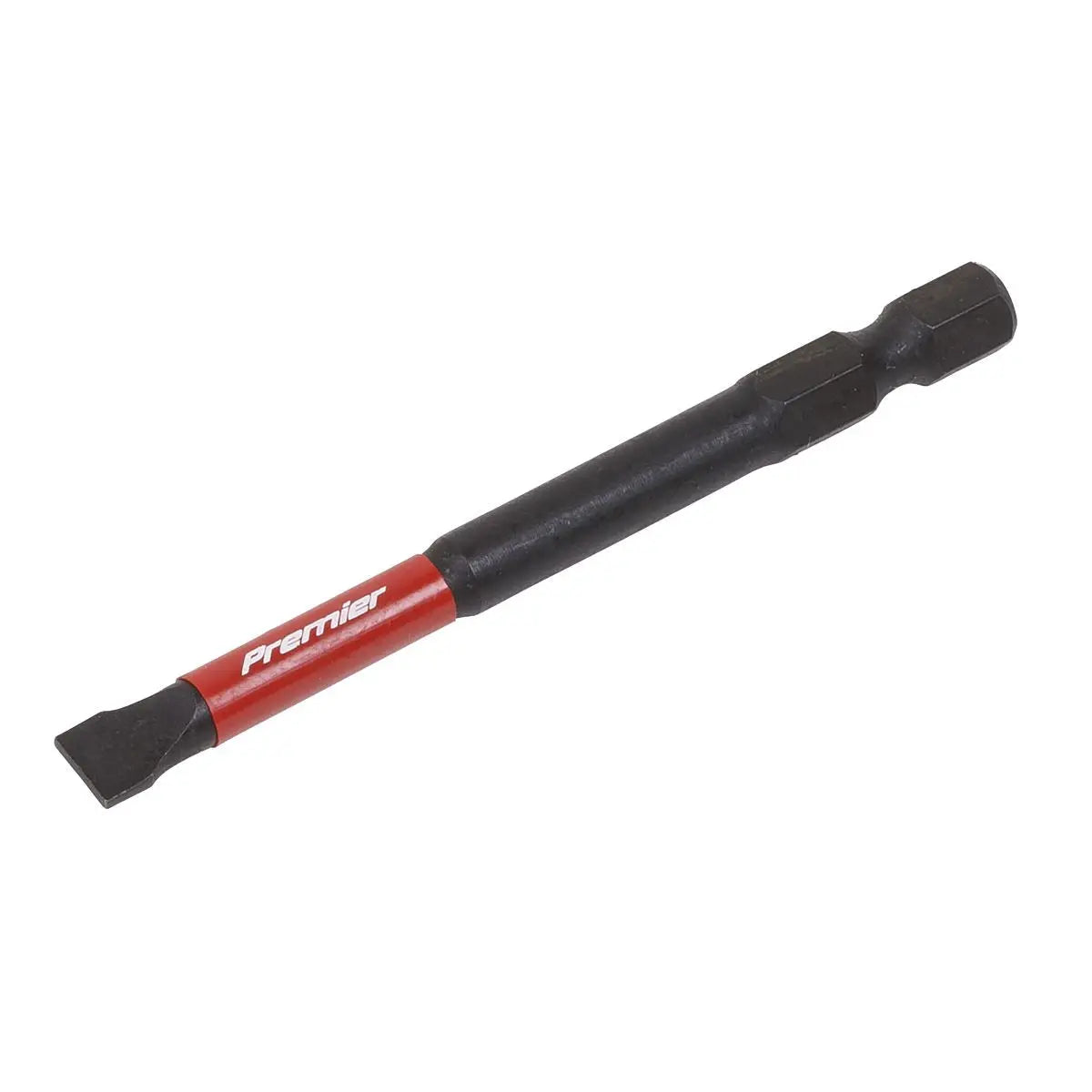 Sealey Premier Slotted 6.5mm Impact Power Tool Bits 75mm - 3pc 