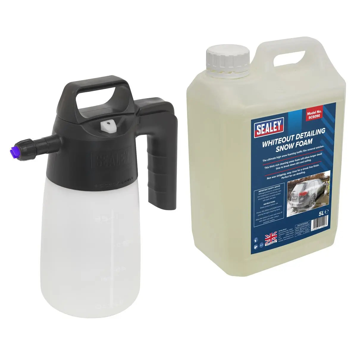 Sealey Premier Snow Foam Sprayer with Snow Foam  White Rose Tools