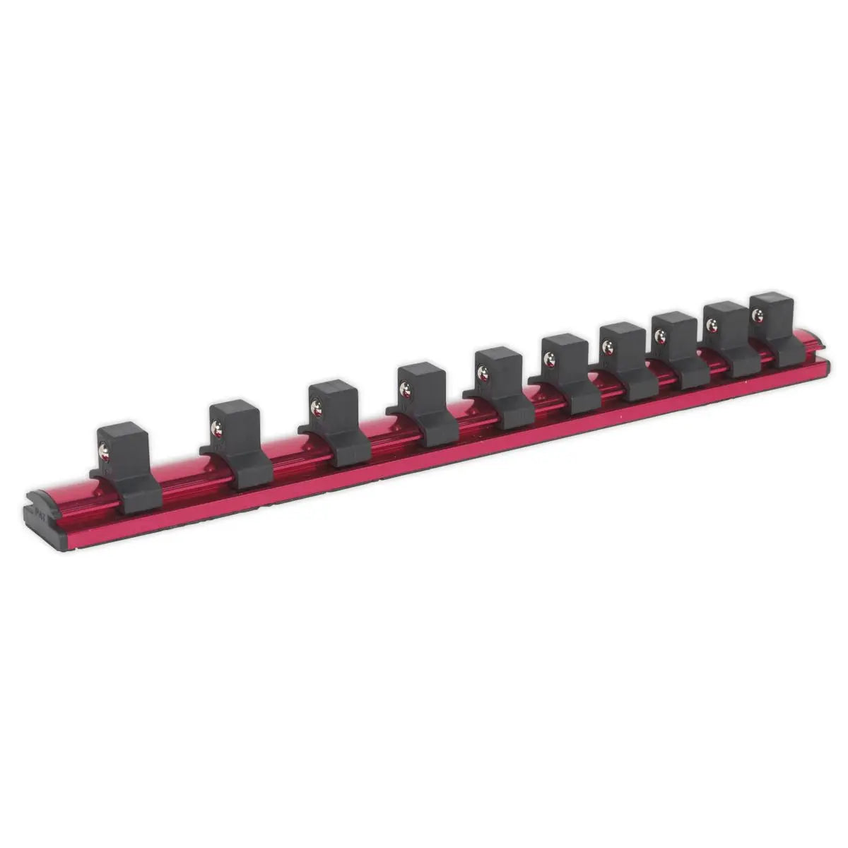 Sealey Premier Socket Retaining Rail Magnetic 1/2"Sq Drive 10 Clips 