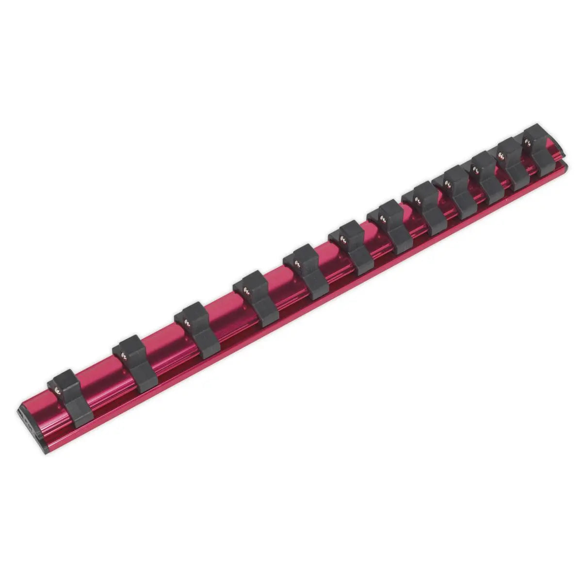 Sealey Premier Socket Retaining Rail Magnetic 3/8"Sq Drive 12 Clips 