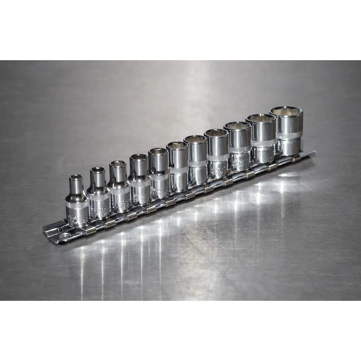 Sealey Premier Socket Set 11pc 1/4"Sq Drive WallDrive® - Imperial 