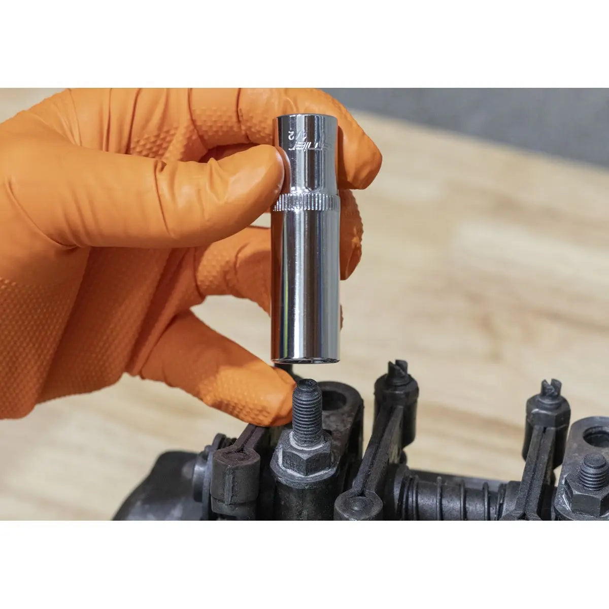 Sealey Premier Socket Set 11pc 3/8"Sq Drive 12pt Deep WallDrive® Imperial 