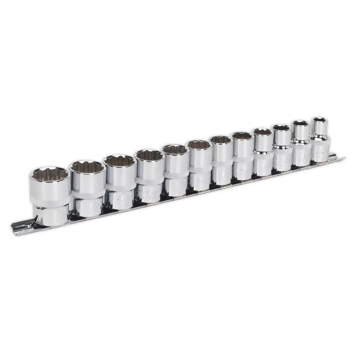 Sealey Premier Socket Set 12pc 1/2"Sq Drive 12pt WallDrive® Metric 