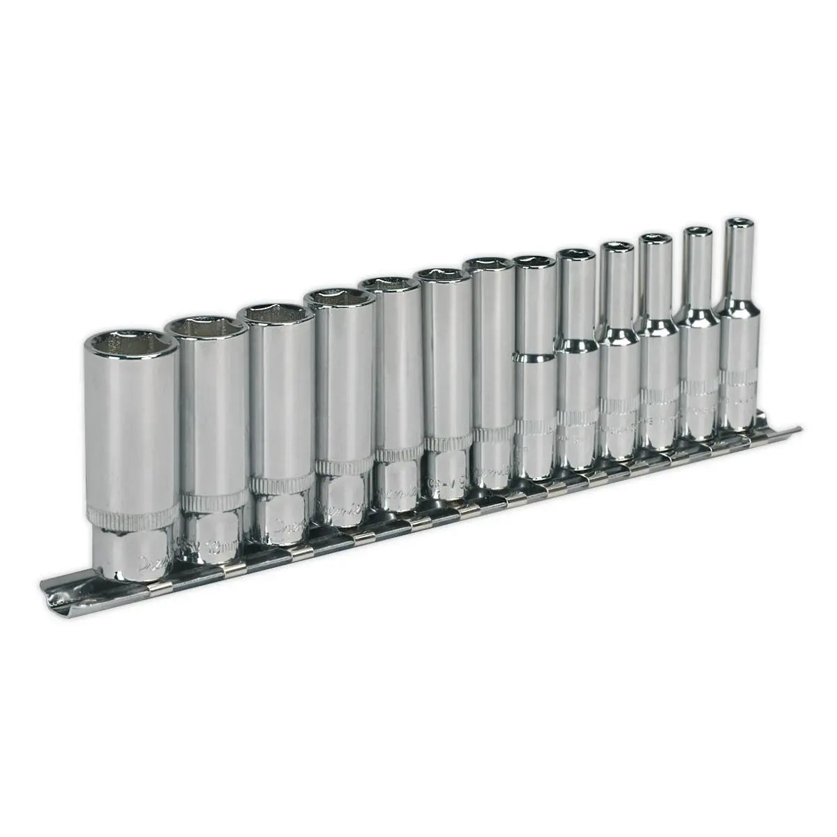 Sealey Premier Socket Set 13pc 1/4"Sq Drive Deep WallDrive® Metric 
