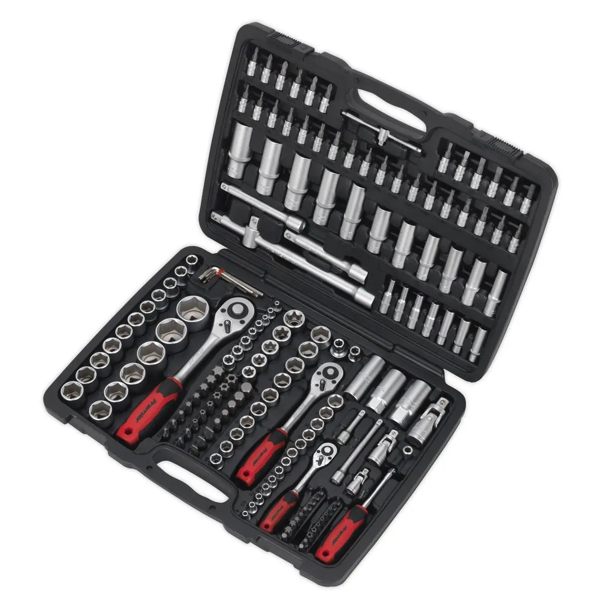 Sealey Premier Socket Set 172pc 1/4", 3/8" & 1/2"Sq Drive 6pt WallDrive® Metric 