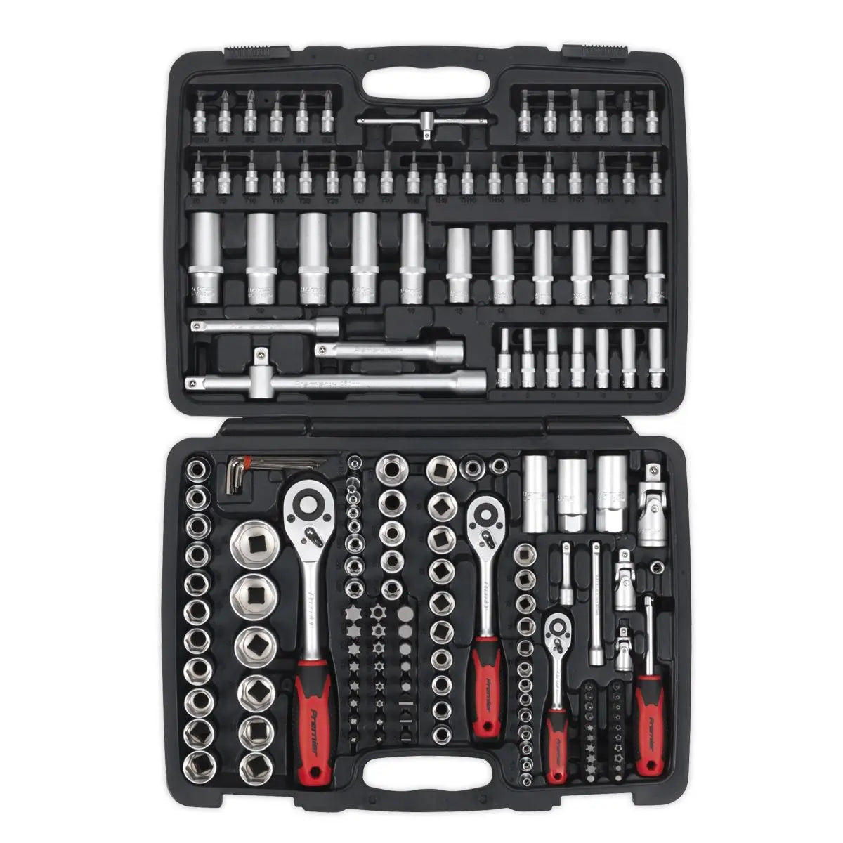 Sealey Premier Socket Set 172pc 1/4", 3/8" & 1/2"Sq Drive 6pt WallDrive® Metric 