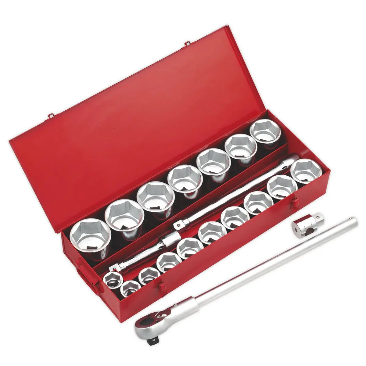 Sealey Premier Socket Set 22pc 1"Sq Drive 6pt WallDrive® Metric 