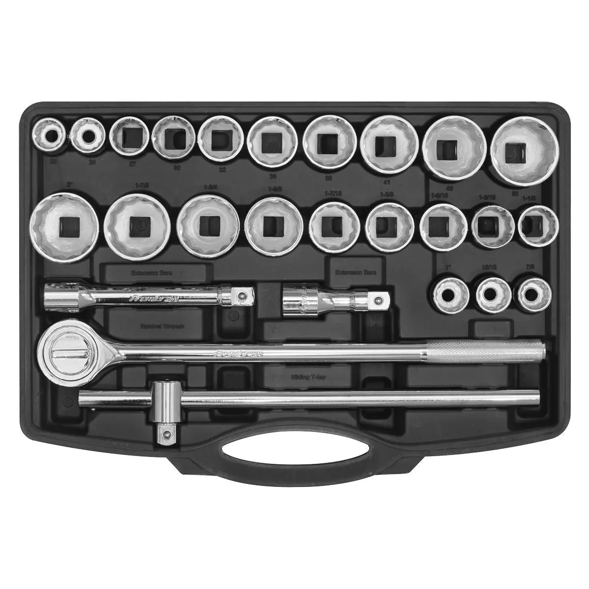 Sealey Premier Socket Set 26pc 3/4"Sq Drive 12-point WallDrive® 