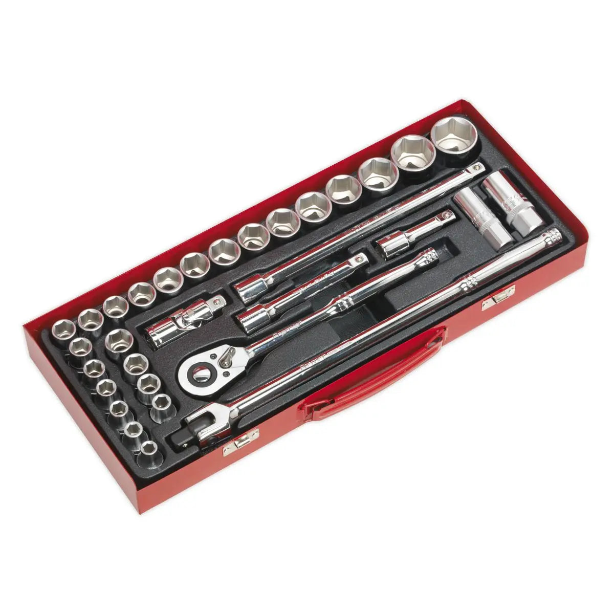 Sealey Premier Socket Set 32pc 1/2"Sq Drive 6pt WallDrive® - Metric/Imperial 