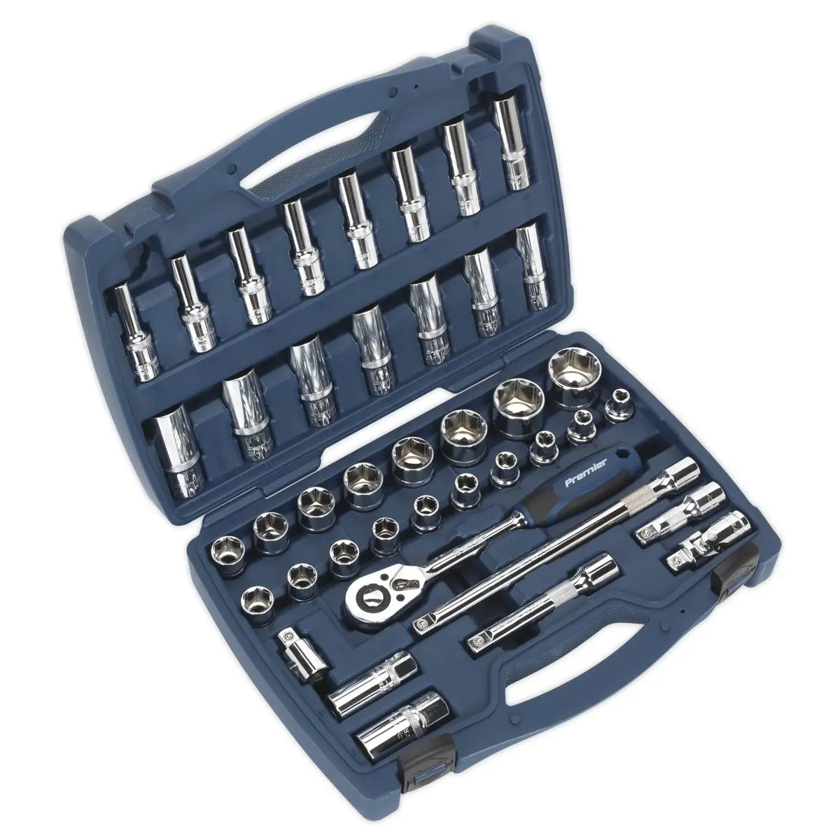 Sealey Premier Socket Set 41pc 1/2"Sq Drive WallDrive® Metric 