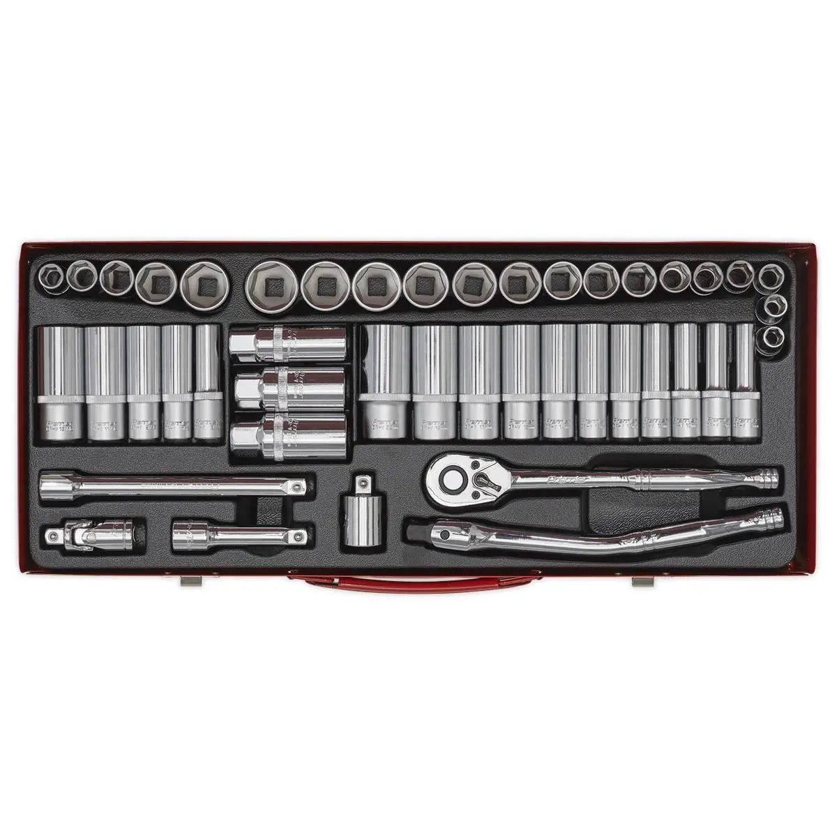 Sealey Premier Socket Set 45pc 3/8"Sq Drive 6pt WallDrive® - Metric/Imperial 