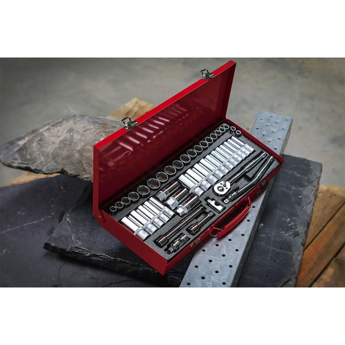 Sealey Premier Socket Set 45pc 3/8"Sq Drive 6pt WallDrive® - Metric/Imperial 