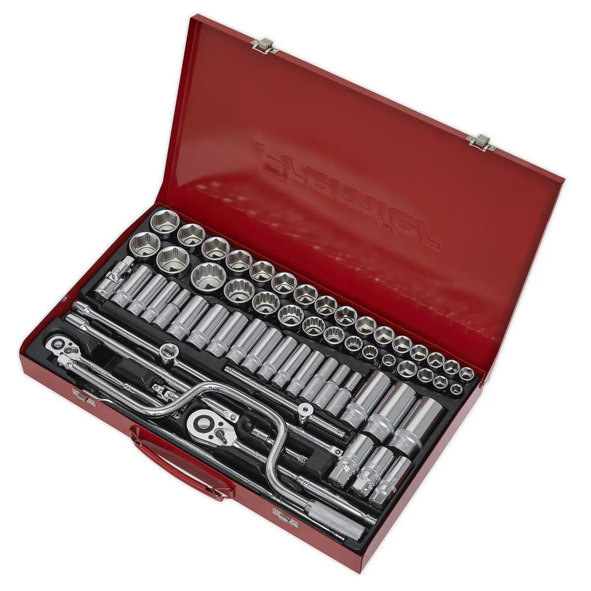 Sealey Premier Socket Set 64pc 3/8" & 1/2"Sq Drive 6pt WallDrive® - Metric/Imperial 