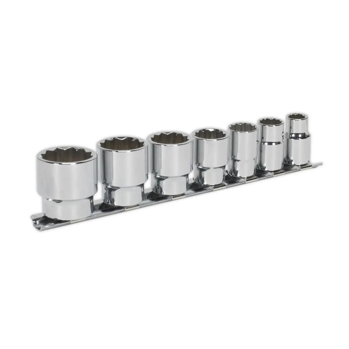 Sealey Premier Socket Set 7pc 3/8"Sq Drive Whitworth 