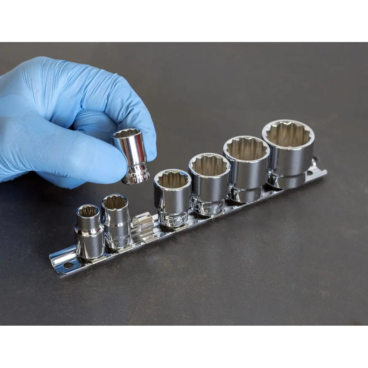 Sealey Premier Socket Set 7pc 3/8"Sq Drive Whitworth 