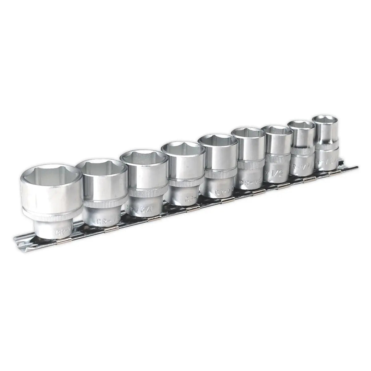 Sealey Premier Socket Set 9pc 3/8"Sq Drive 6pt WallDrive® Imperial 