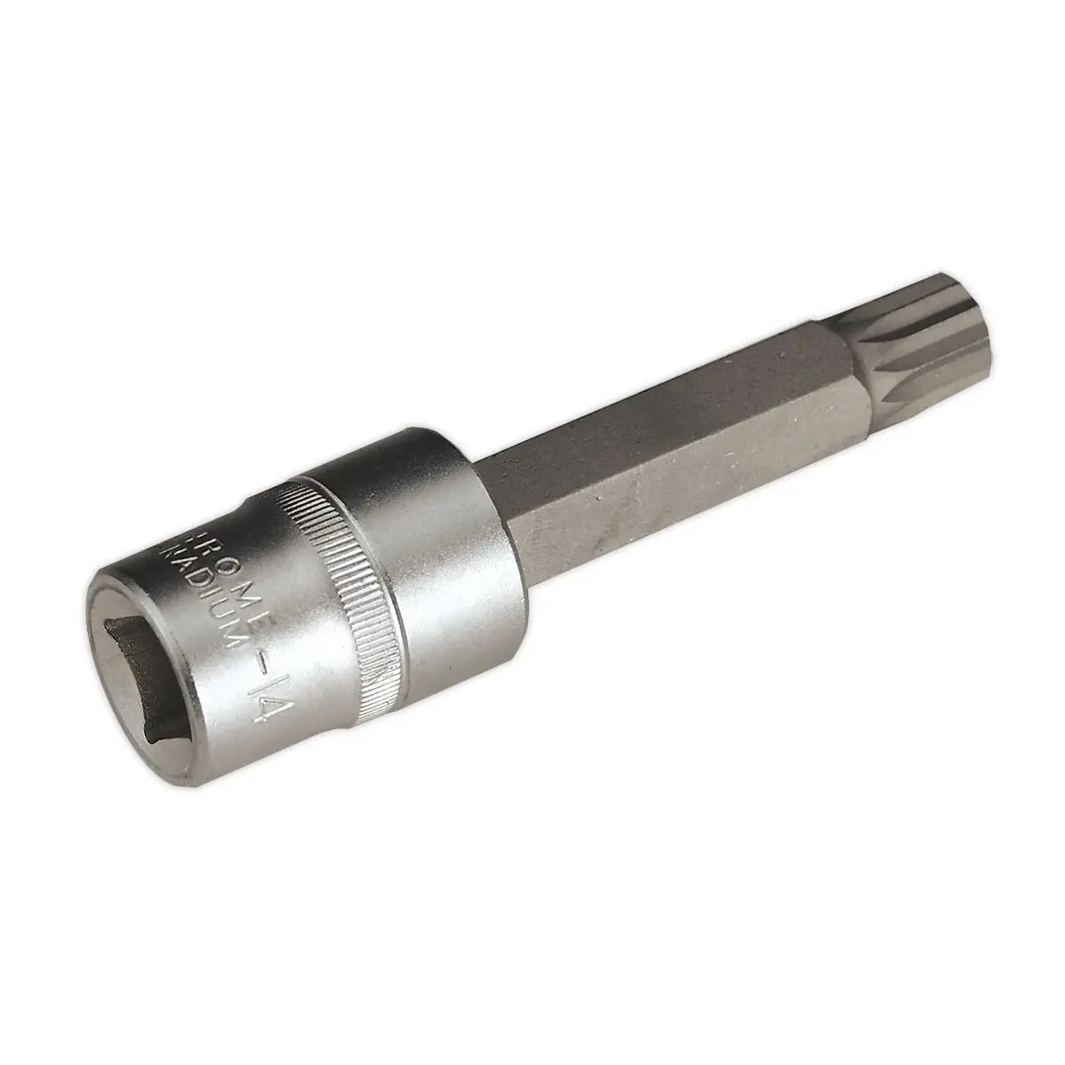 Sealey Premier Spline Socket Bit M14 Long 1/2"Sq Drive 