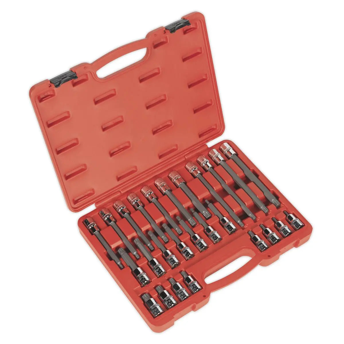 Sealey Premier Spline Socket Bit Set 26pc 1/2"Sq Drive 