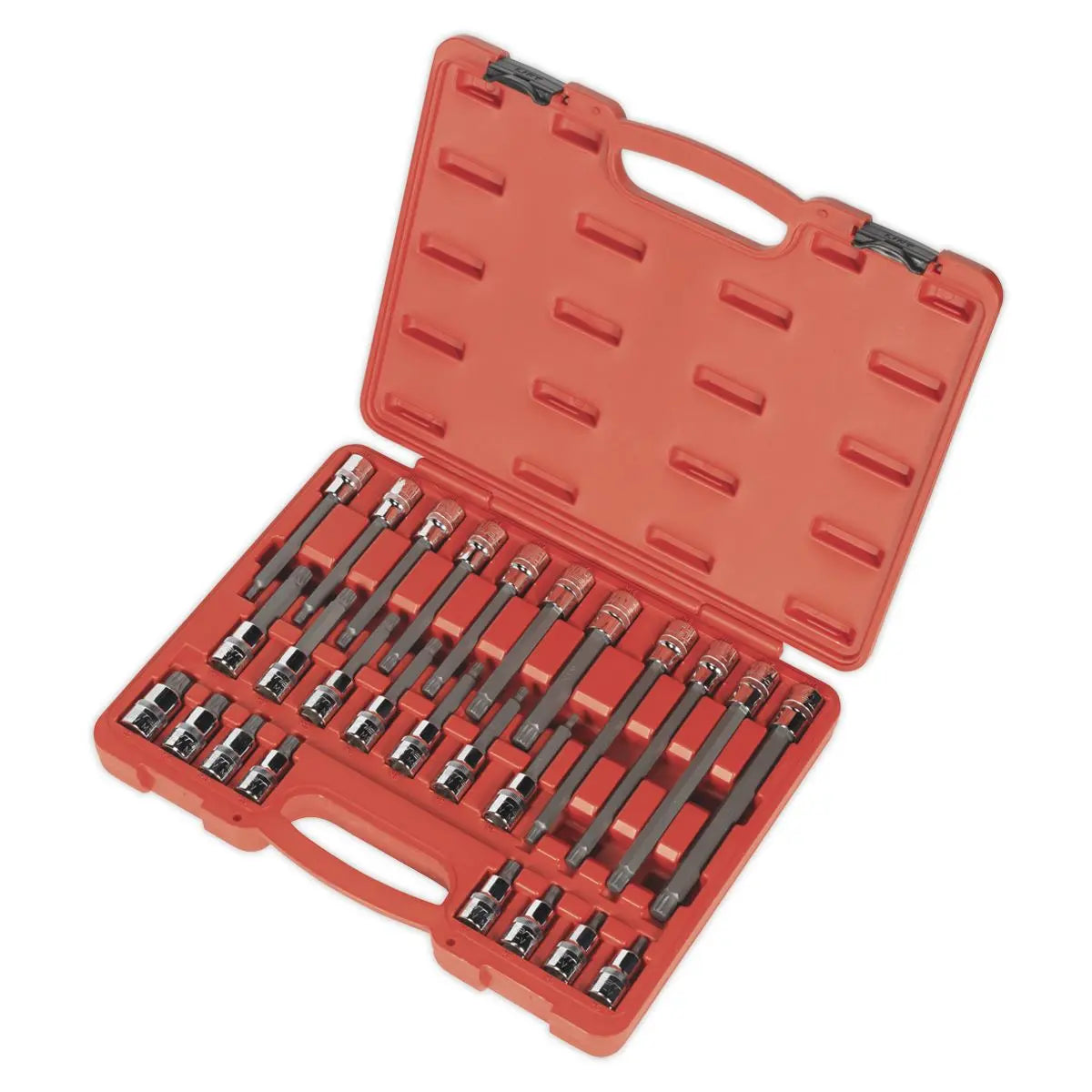 Sealey Premier Spline Socket Bit Set 26pc 1/2"Sq Drive 