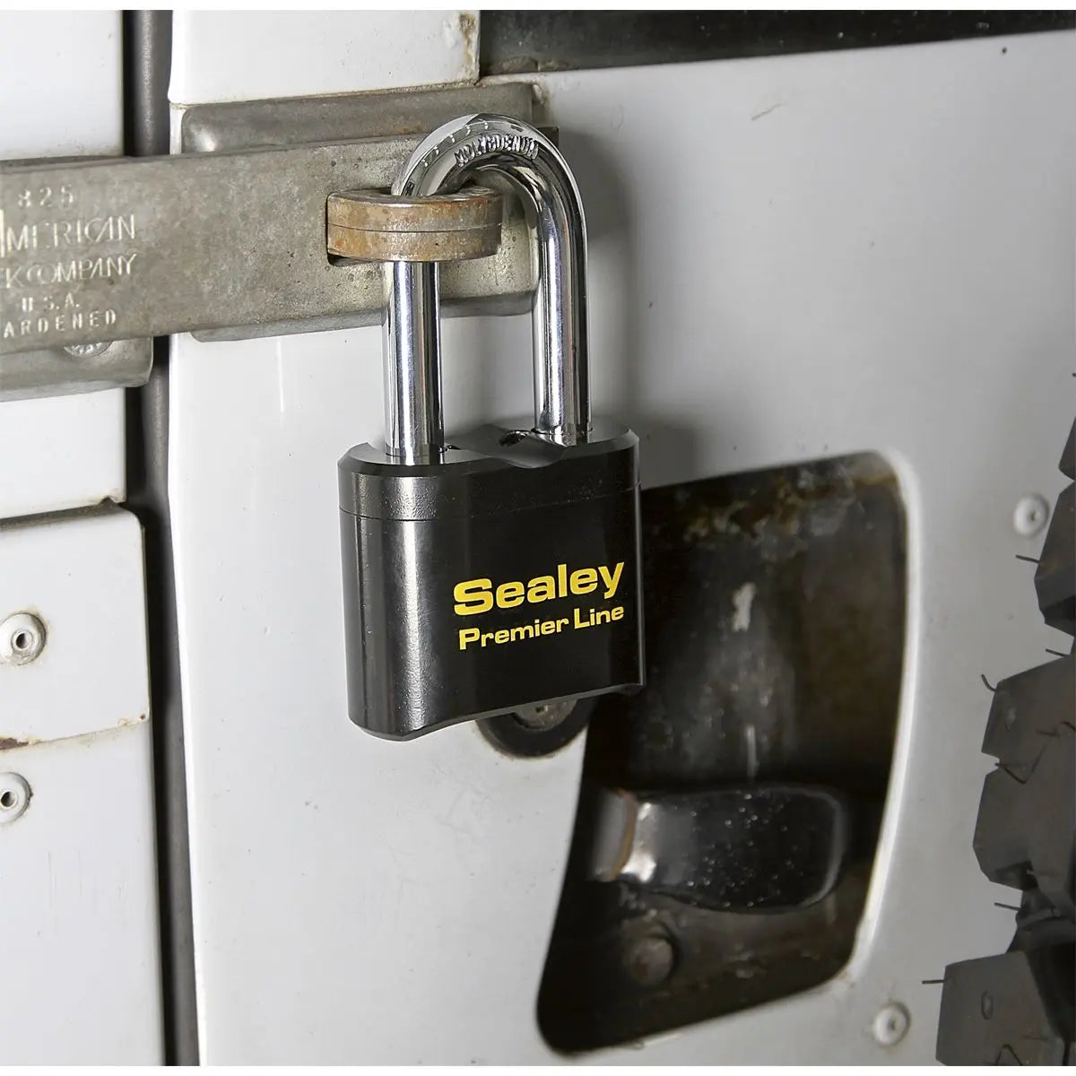 Sealey Premier Steel Body Combination Padlock Long Shackle 62mm  White Rose Tools