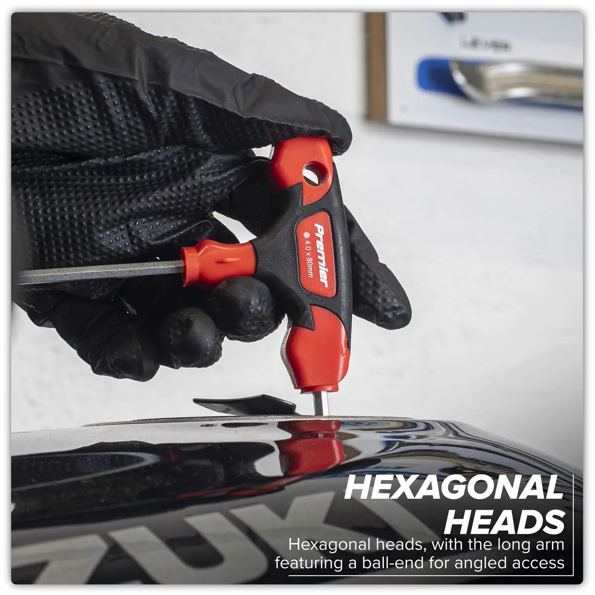 Sealey Premier T-Handle Ball-End Hex Key Set 8pc - White Rose Tools