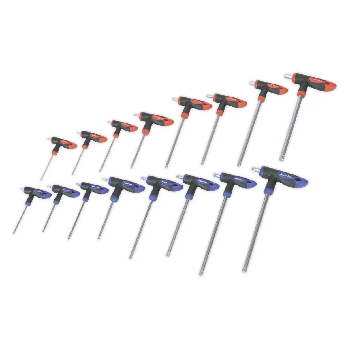 Sealey Premier T-Handle TRX-Star* & Hex Key Set 16pc 