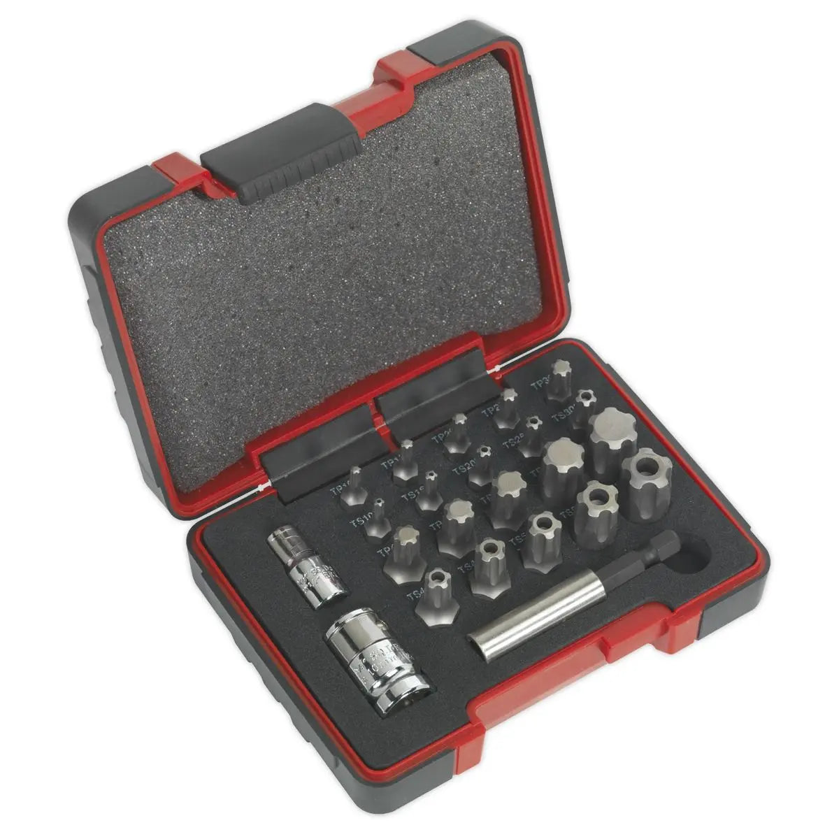 Sealey Premier TRX-P* & Security TRX-TS* Bit Set 23pc 1/4" & 3/8"Sq Drive 