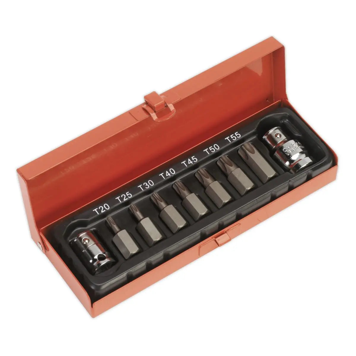 Sealey Premier TRX-Star* Bit & Holder Set 9pc 3/8" & 1/2"Sq Drive 