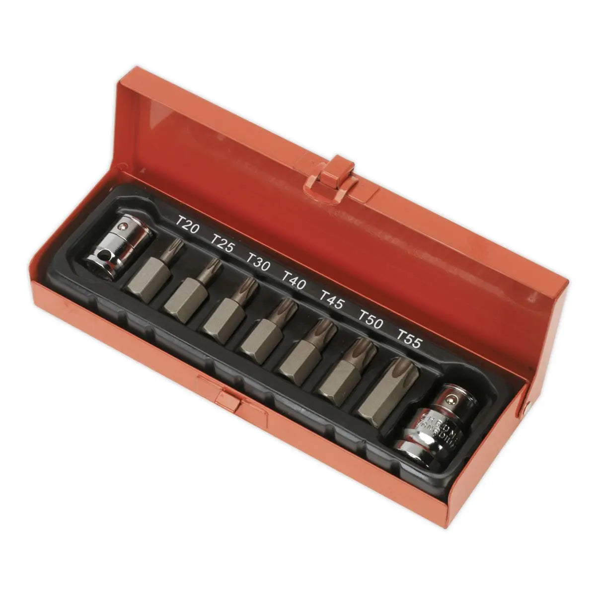 Sealey Premier TRX-Star* Bit & Holder Set 9pc 3/8" & 1/2"Sq Drive 