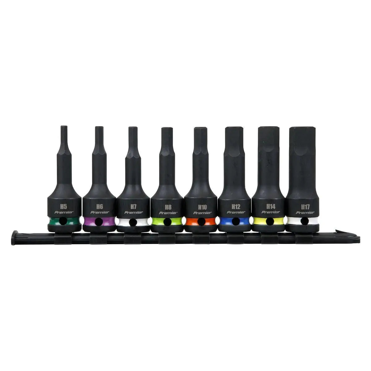Sealey Premier TRX-Star* Impact Socket Bit Set 8pc 1/2"Sq Drive  White Rose Tools