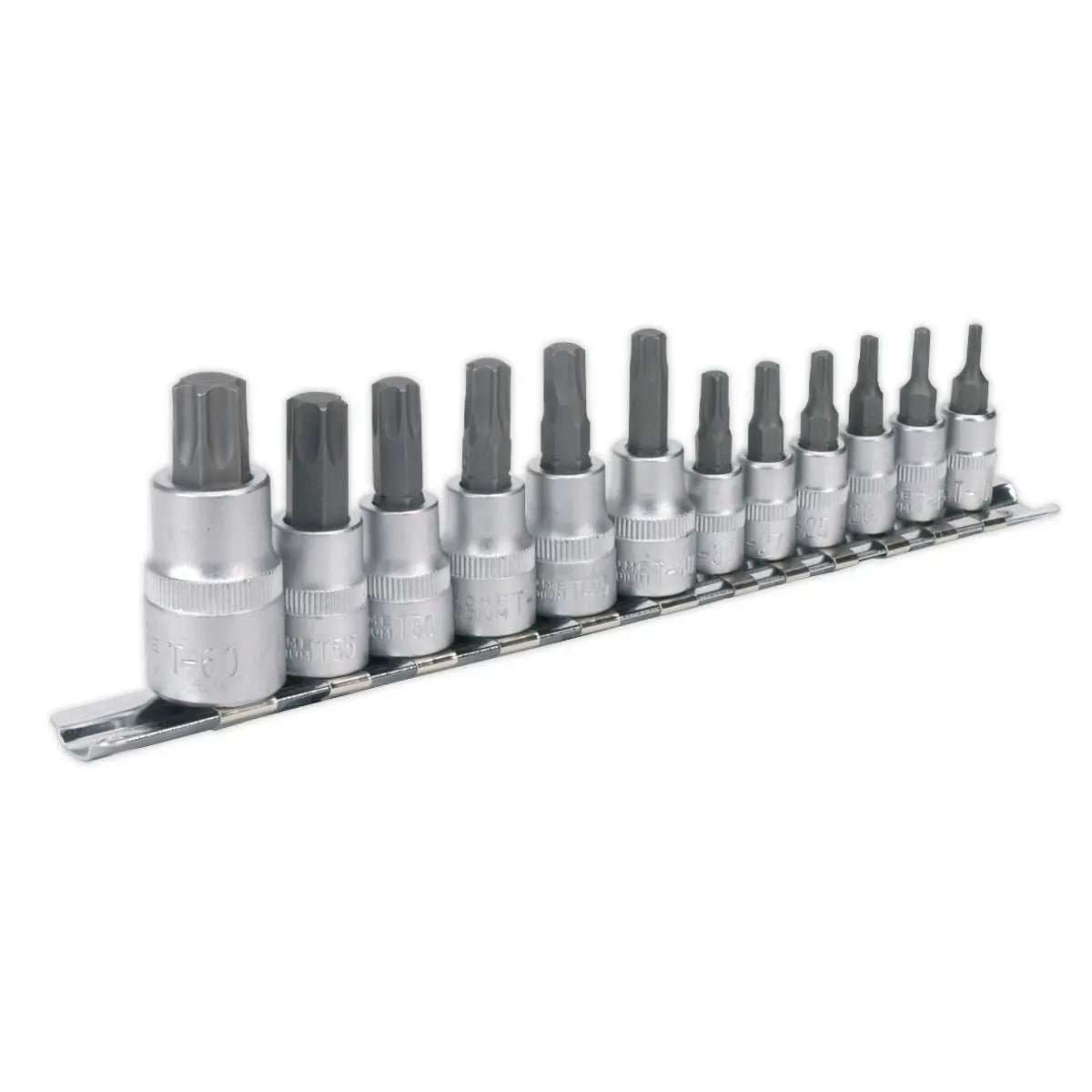 Sealey Premier TRX-Star* Socket Bit Set 12pc 1/4", 3/8" & 1/2"Sq Drive 