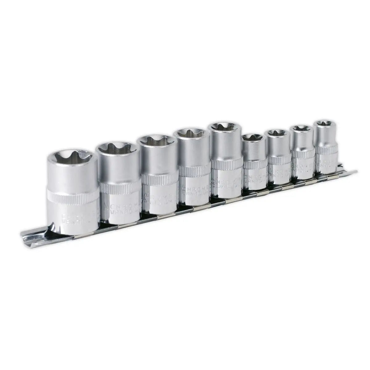 Sealey Premier TRX-Star* Socket Set 9pc 3/8" & 1/2"Sq Drive E10-E14 & E16-E24 