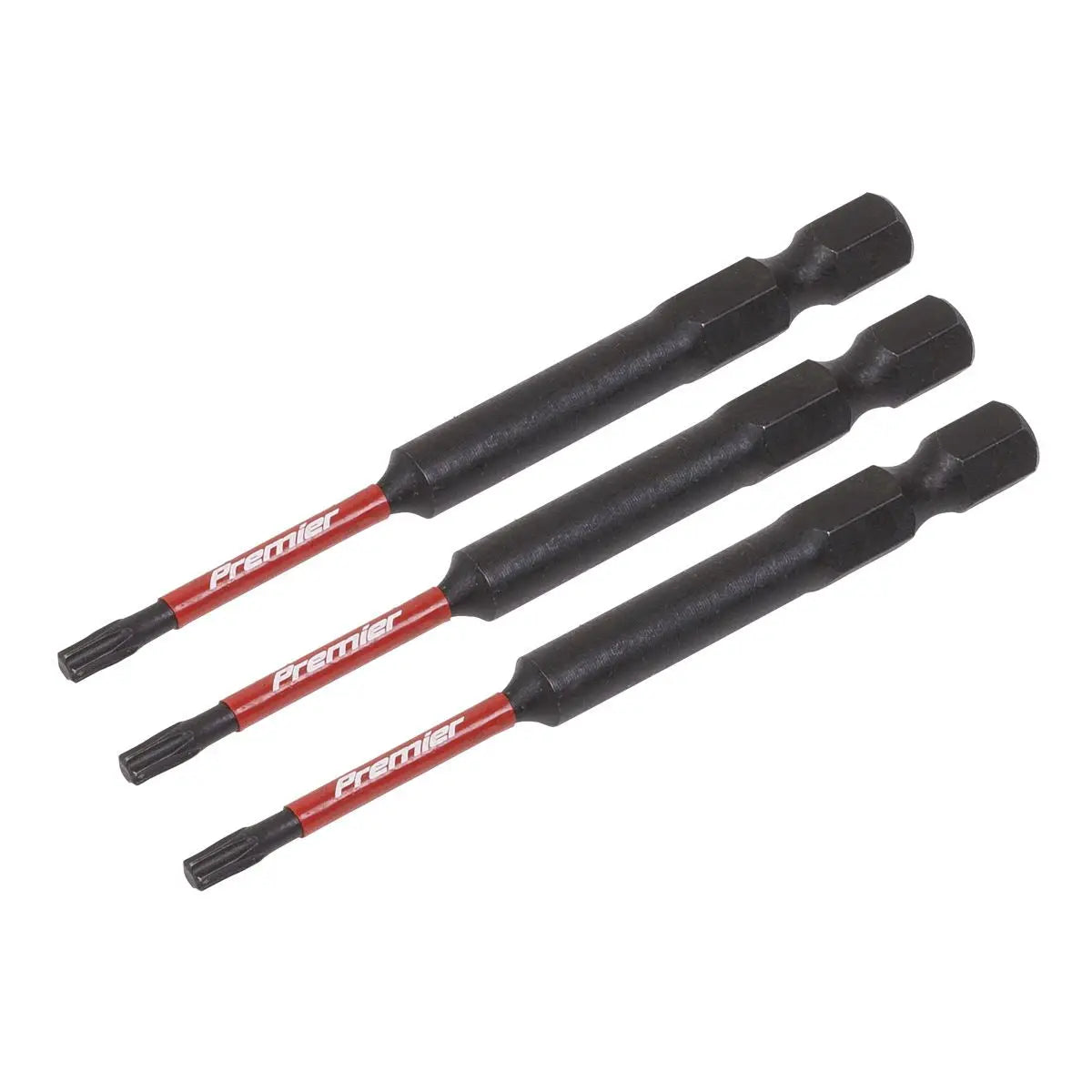 Sealey Premier TRX-Star* T10 Impact Power Tool Bits 75mm - 3pc 