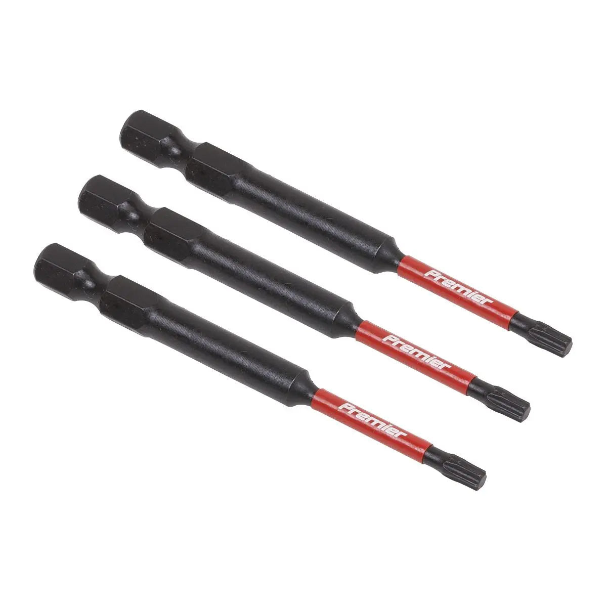 Sealey Premier TRX-Star* T15 Impact Power Tool Bits 75mm - 3pc 