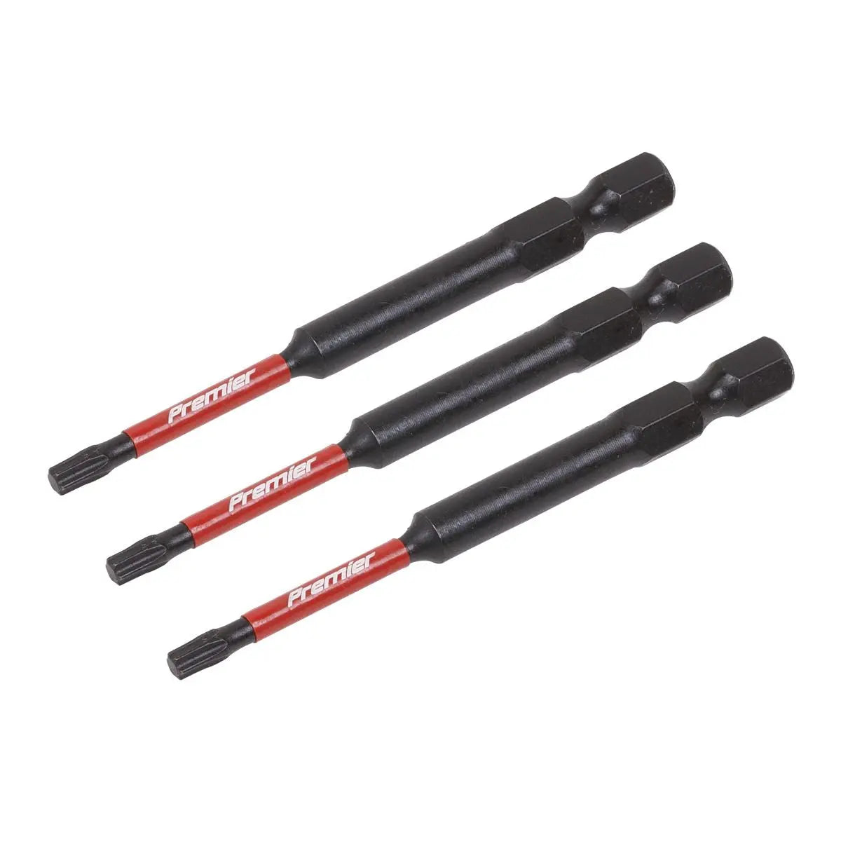 Sealey Premier TRX-Star* T15 Impact Power Tool Bits 75mm - 3pc 