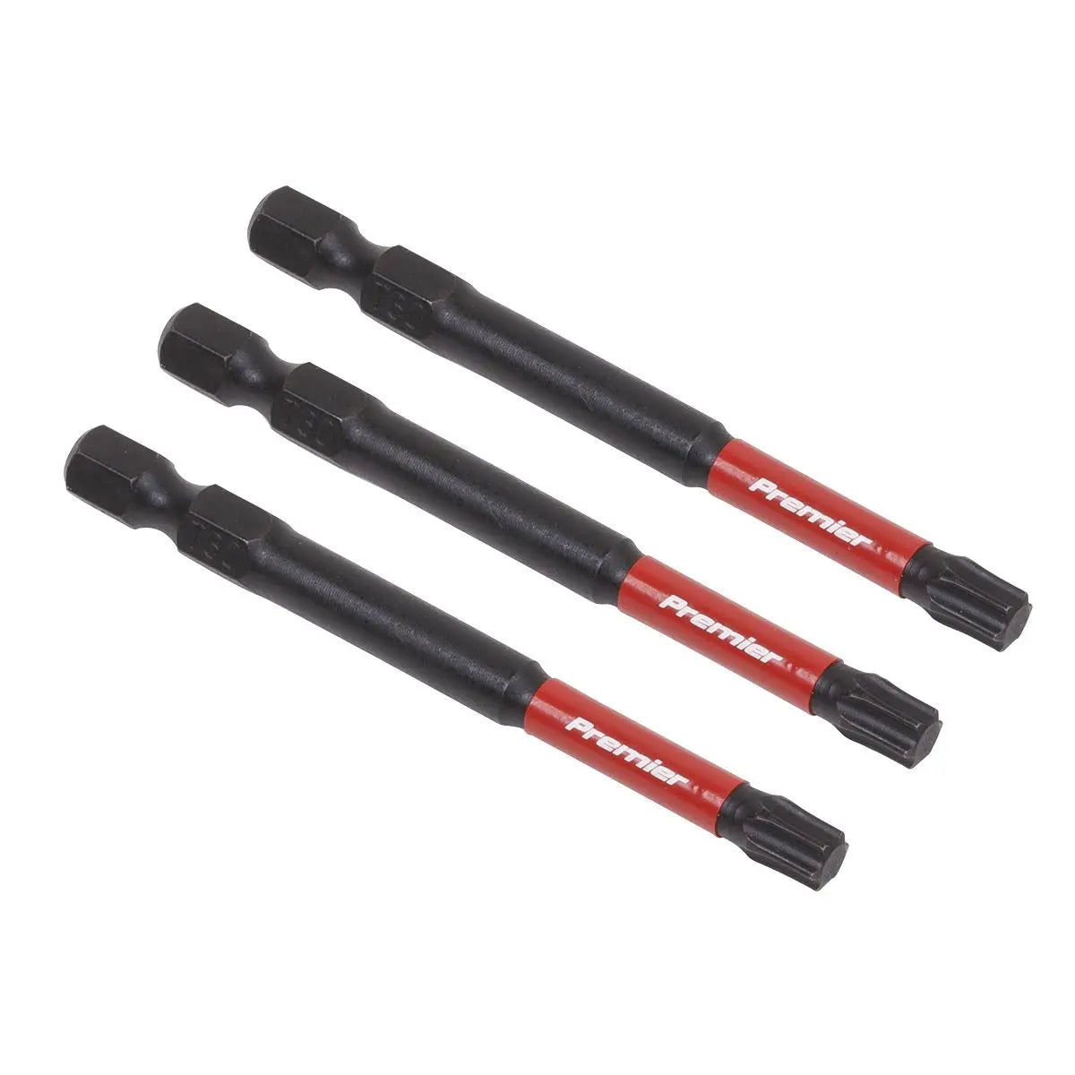 Sealey Premier TRX Star* T30 Impact Power Tool Bits 75mm - 3pc 
