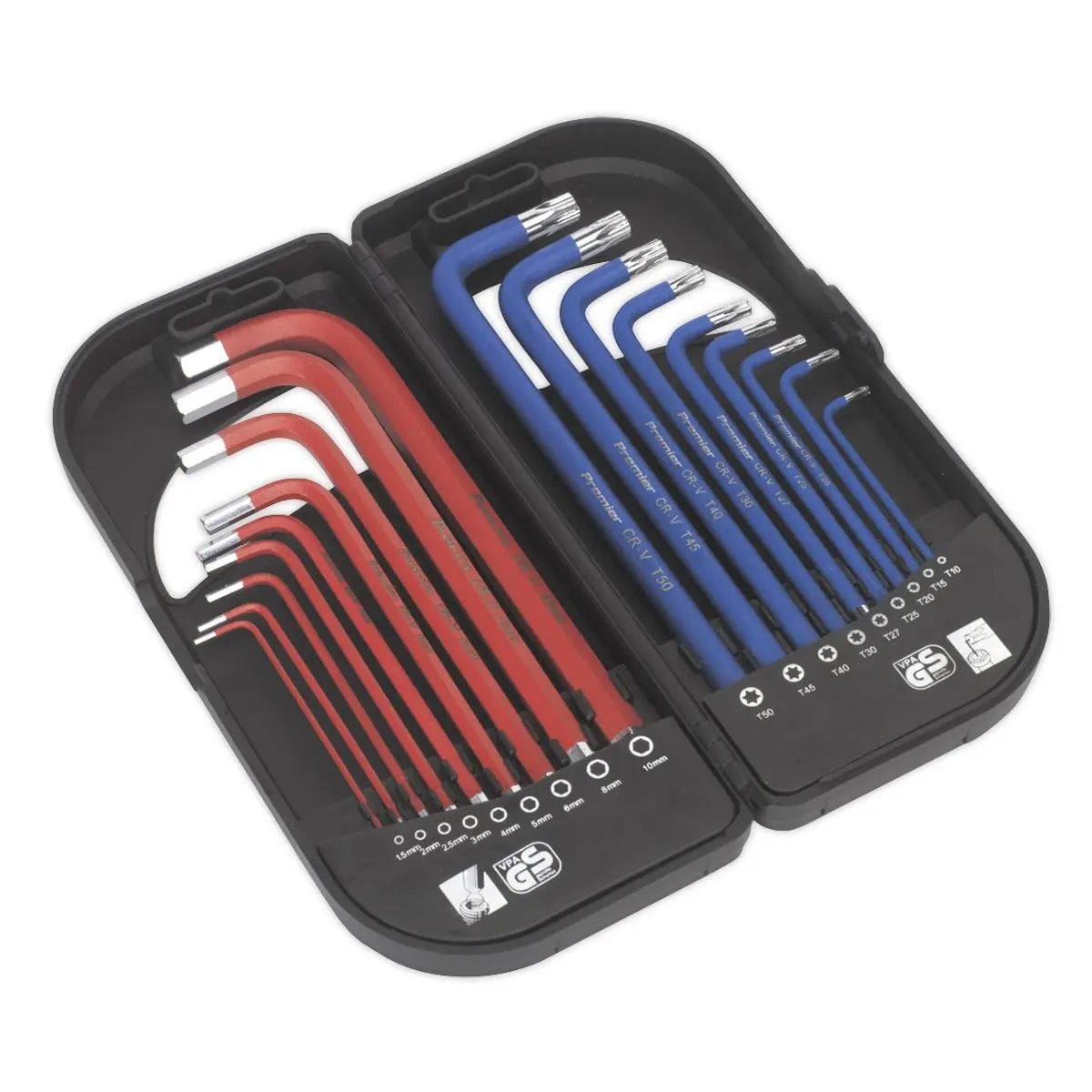 Sealey Premier TRX-Star* & Ball-End Hex Key Set 18pc Long Anti-Slip 