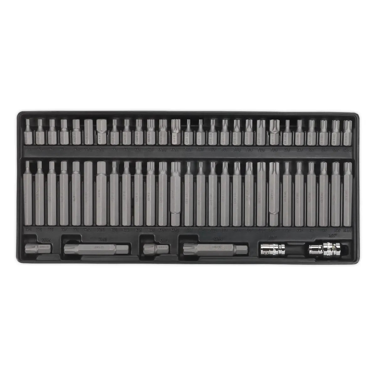 Sealey Premier Tool Tray with Security TRX-Star*/Hex/Ribe/Spline Bit Set 60pc 