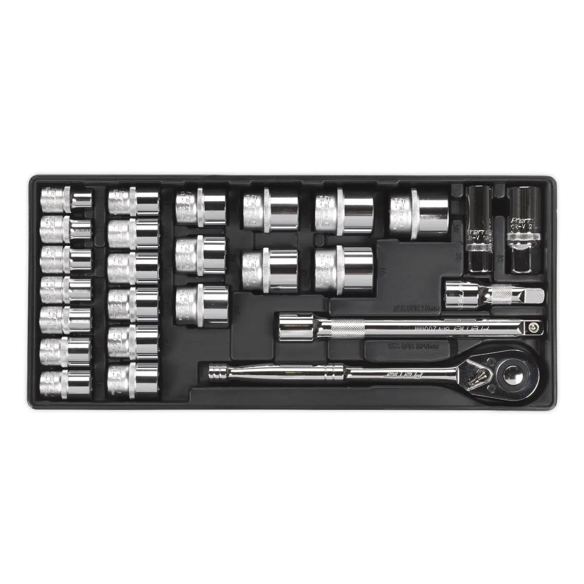 Sealey Premier Tool Tray with Socket Set 26pc 1/2"Sq Drive 