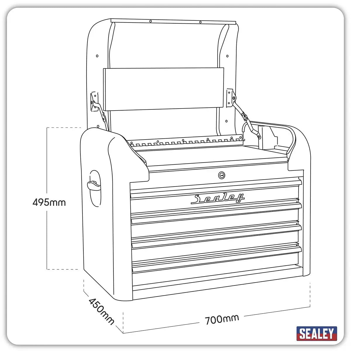Sealey Premier Topchest 4 Drawer Retro Style 