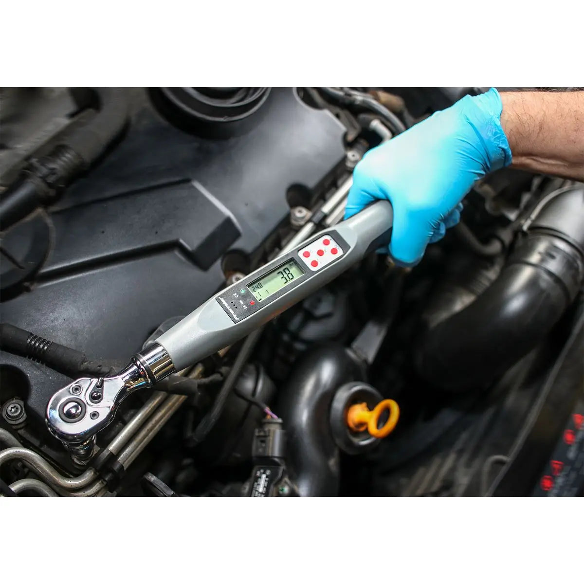 Sealey Premier Torque Wrench Digital 3/8"Sq Drive 2-24Nm(1.48-17.70lb.ft) 